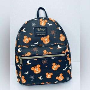 Disney Loungefly Halloween Mickey Pumpkin Mini Backpack